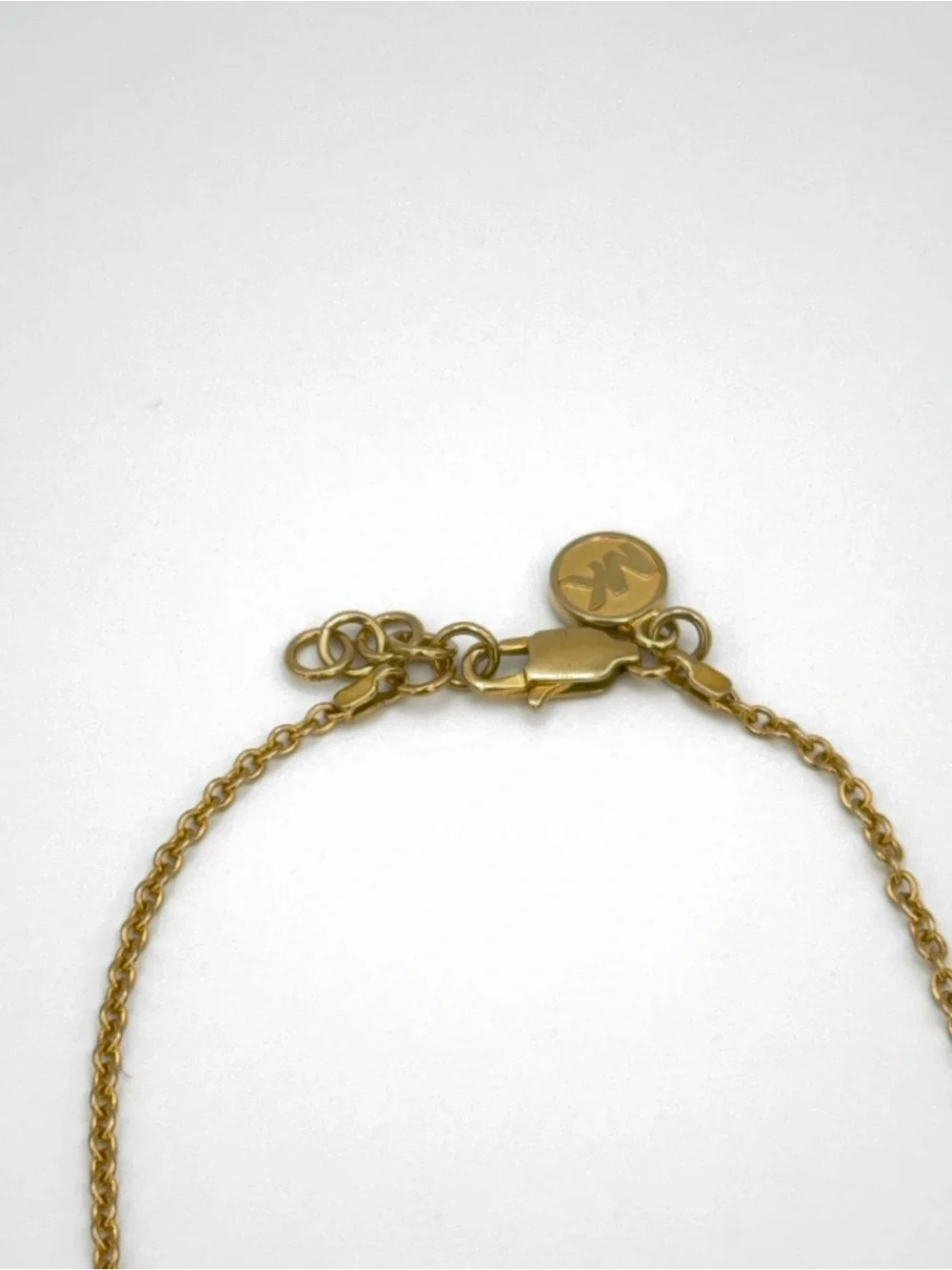 Gold-tone MK Michael Kors pavé curved bar Bracelet